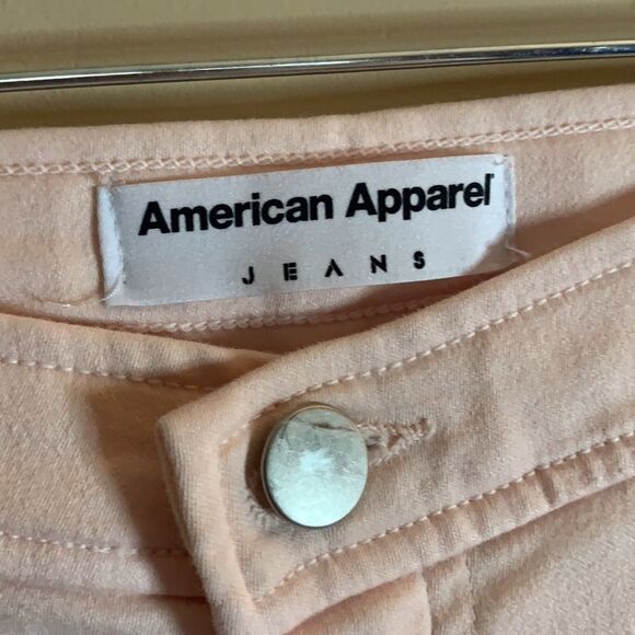 American Apparel Stretchy Skinny Pink Pants - Picture 5 of 7